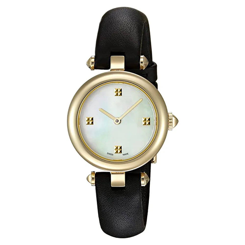 

quartz gold tone and leather dress black women watch, Customized colors