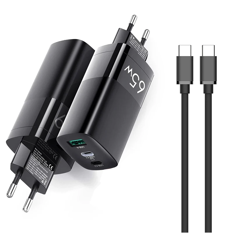 

quick charging data cable 65W GaN Quick Charge USB Type C QC PD USB Portable Laptop Tablet Fast Charger, Black white