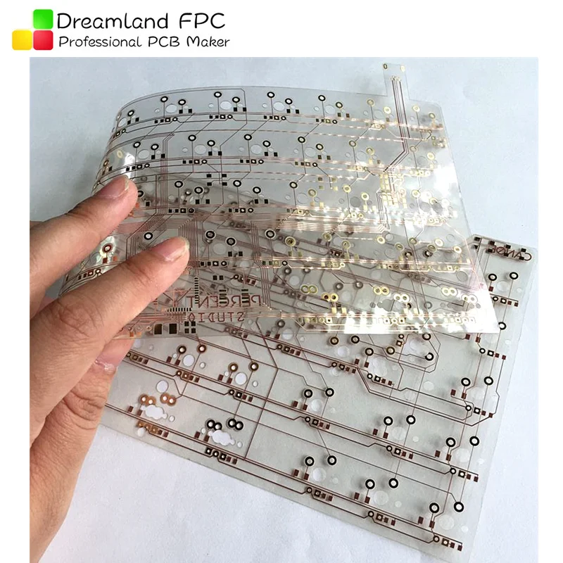 
Custom double side pet material fpc transparent flex pcb 