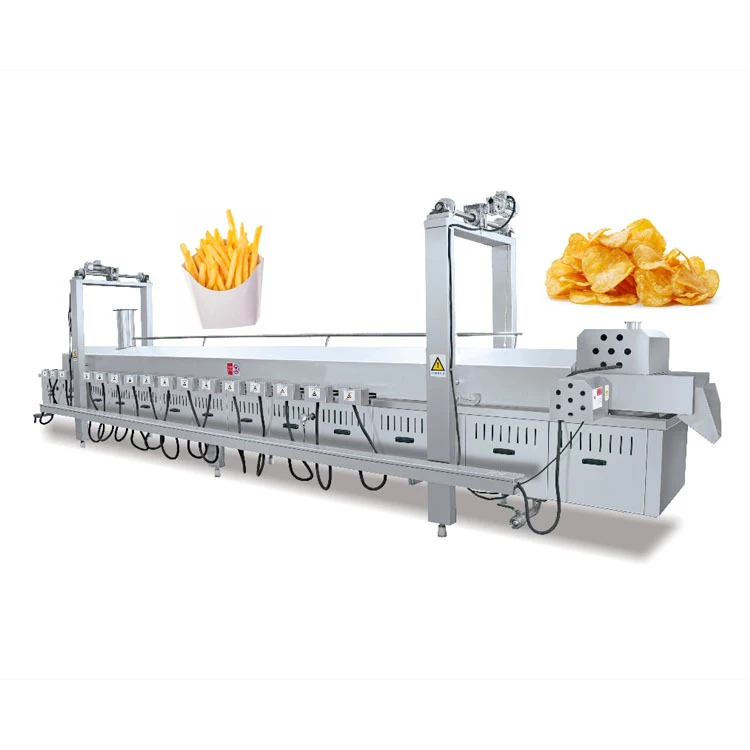 potato chips/frozen french fries production line potato frying machine line automatic line for frying