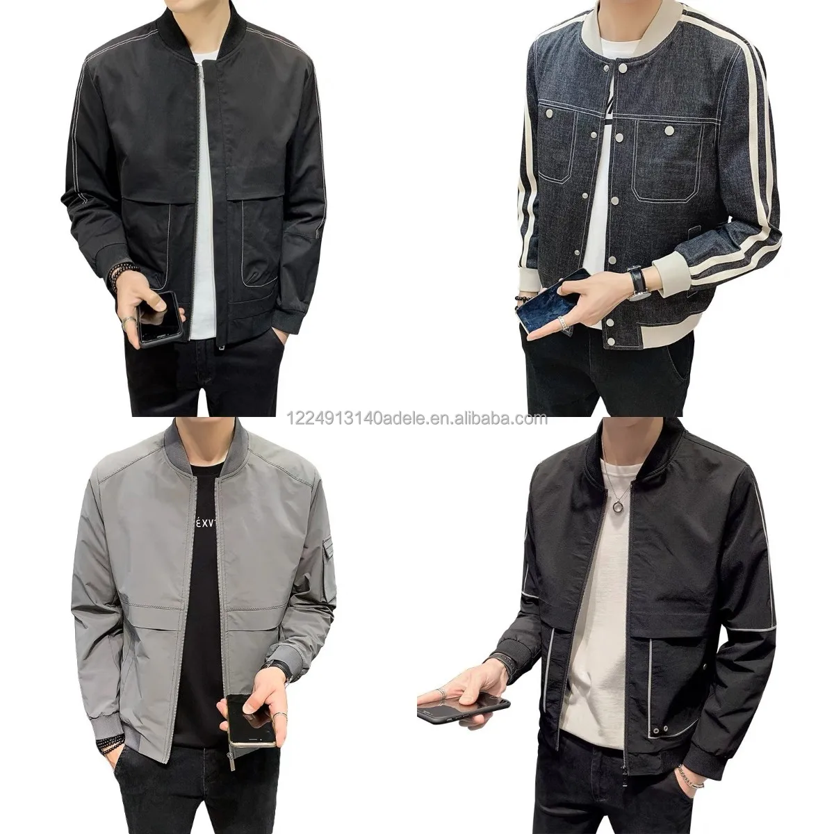 

mens bomber jackets For Men Print Letter Coats Vintage Jacket Hip Hop Streetwear Retro Casual Loose Men's jacket