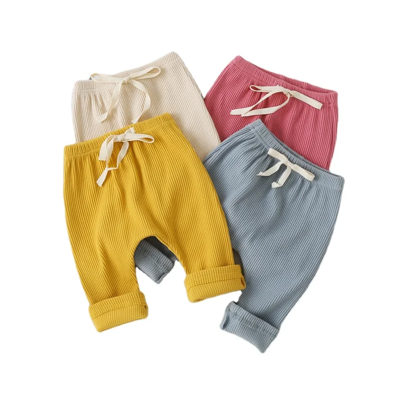 

baby girls boys ribbed cotton leggings baby elastic leggings