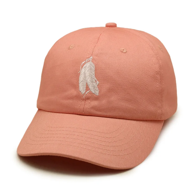 

Washed Distressed Cotton Womens Vintage Dad Hat Embroidery Unstructured Pink Baseball Cap