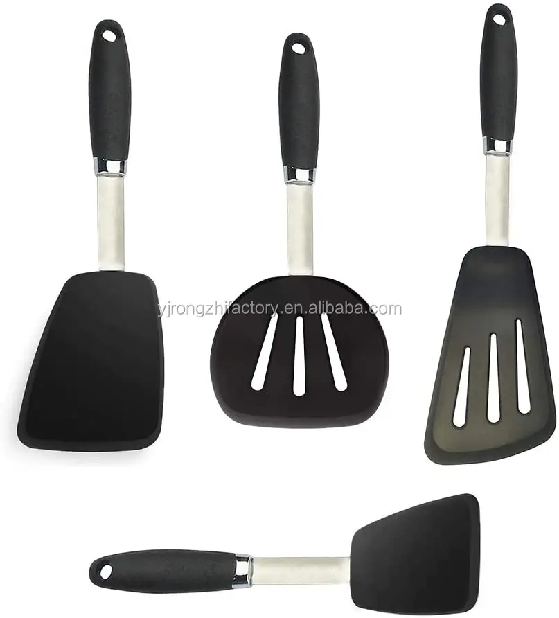 

Amazon hot sale BPA free rubber spatula heat resistant spatula for baking 4 piece spatula sets