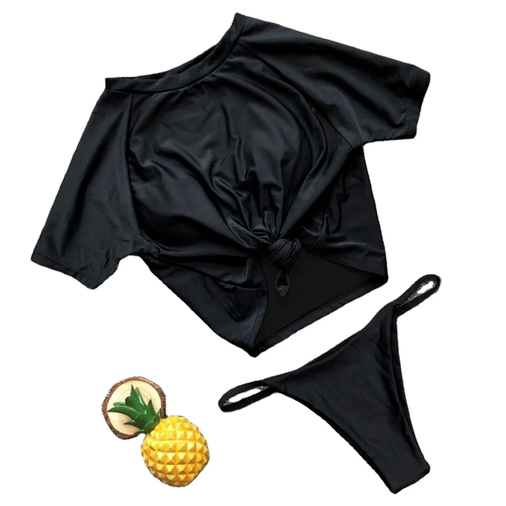 

Sports Bikinis 2022 Women Swimsuit Female Thong Bikini active two-piece Bather Bathing Suit Shorts Sleeve Swimwear
