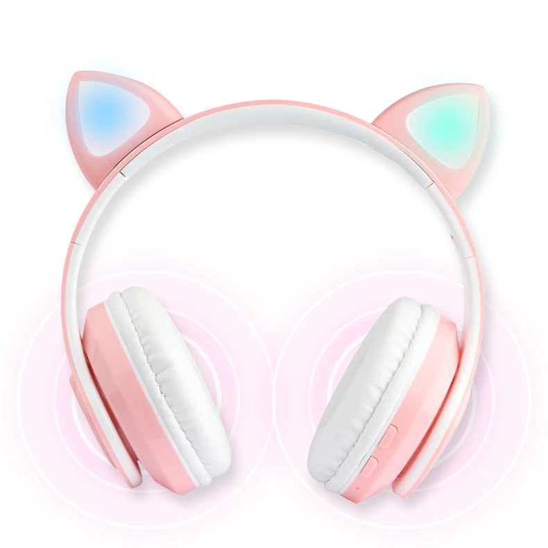 

Pretty Led colorful Cat Ear Headset BT earphones B39 Sport Wireless