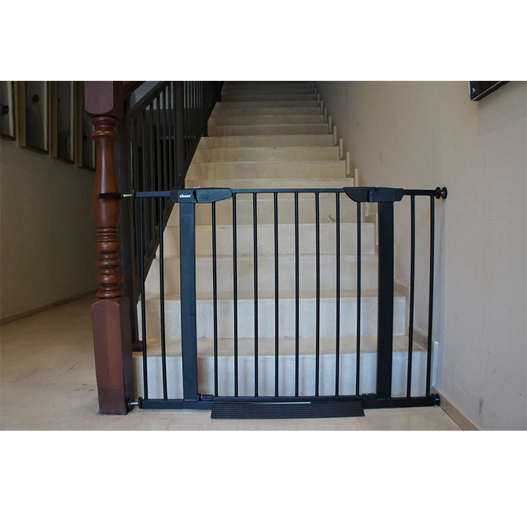 

Custom baby gate for stairs safety gate other baby supplies high quality baby door barrier, Black