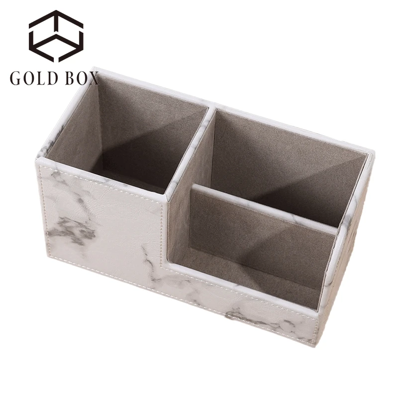 

2021 hot selling desktop storage box wholesale leather storage box
