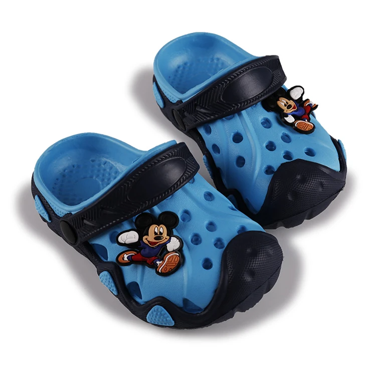 

Garden Shoes Waterproof With Butterfly Mickey Charms Fashion EVA Kids Clogs, Blue,purple,yellow,light purple