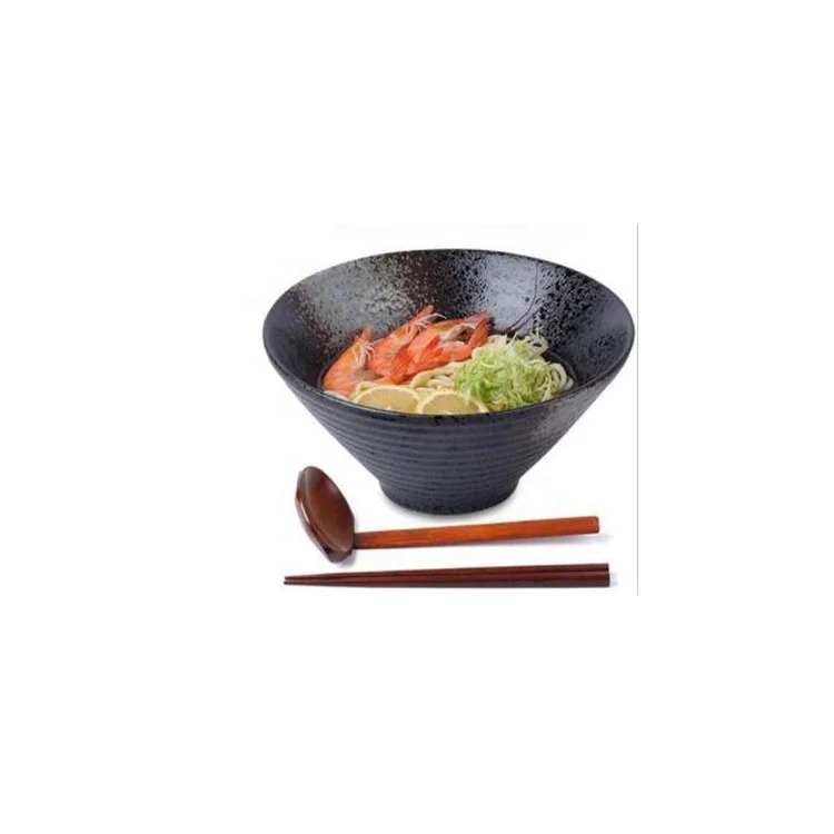 

Set of 3pcs custom design japanese ceramic ramen bowl and chopsticks spoon set, Custom printing