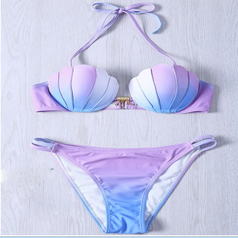 

Glide purple shell shape sexy bikini swinsuit, Picture showed