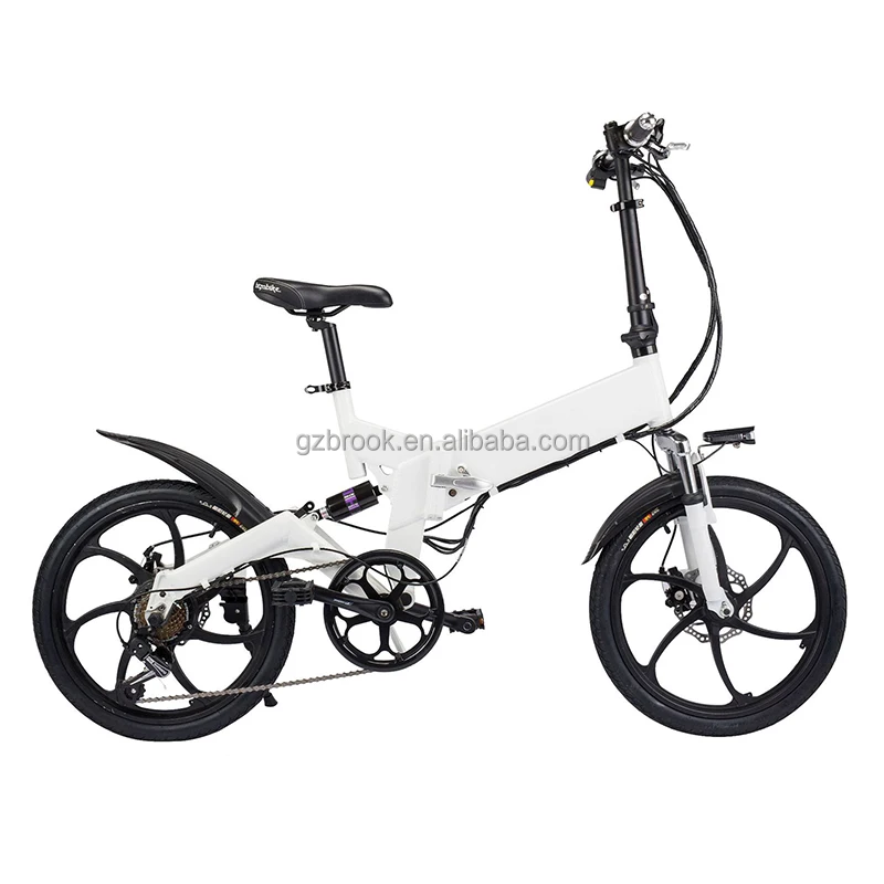 

Dropshipping best cheap ladies 20 inch full suspension folding electric bike 36v 250w, Black/white