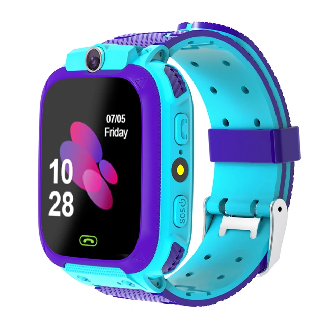 

Q12 Kids Children 2G Sim Card Phone Call Video SOS LBS Tracker Camera Waterproof Smartwatch Smart Watch, Pink/blue/green