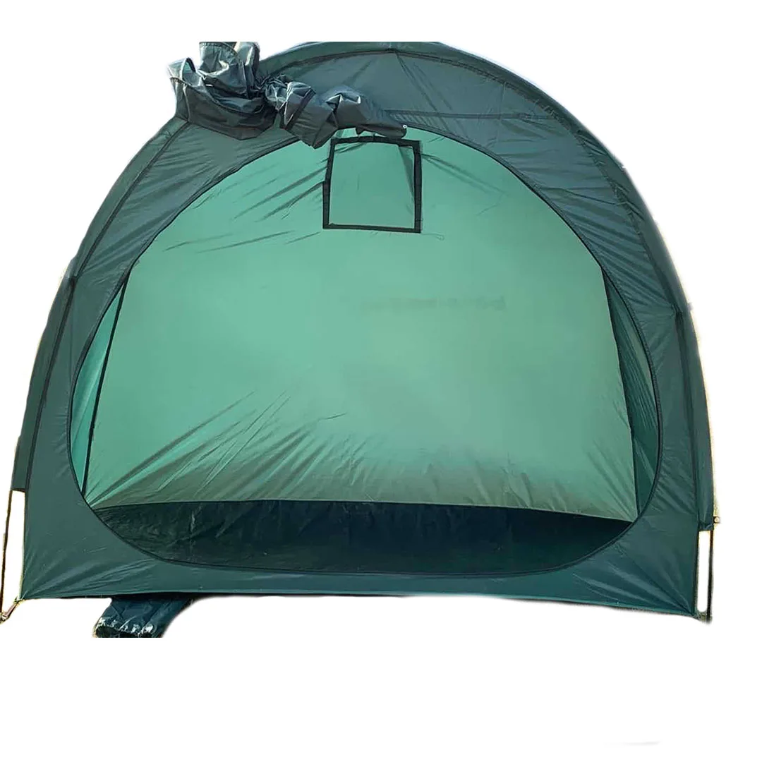 

Outdoor custom home mountain bike parking shed bicycle tent, Black/green