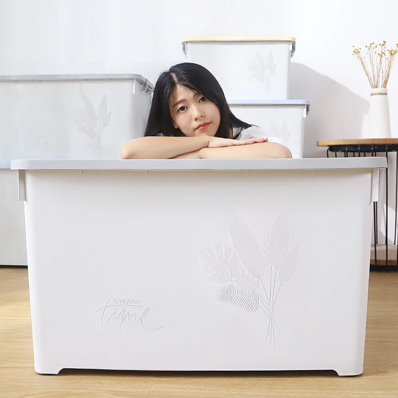 Customized Size Wholesale Durable Muilt-functional  Stackable Plastic Box Storage with Lid