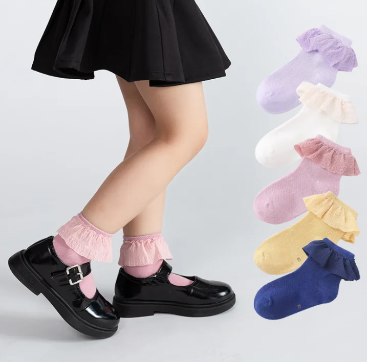 

Summer Lace Socks for Girls Dance Sweet Cute Colorful Baby Infant Princess Socks children's day gift, Multi-color