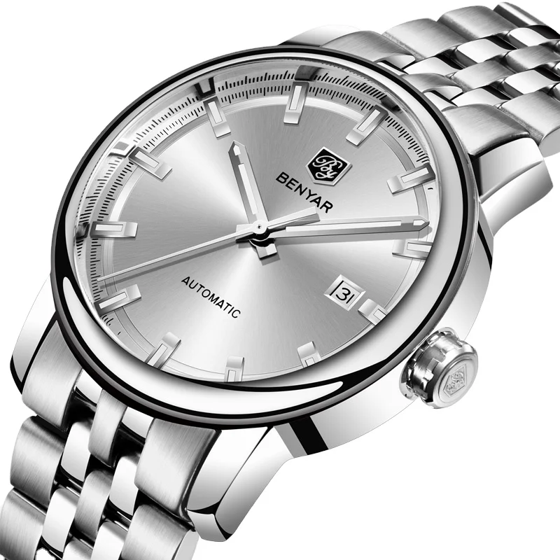 

NEW BENYAR BY-5144 Men Watches Classic Mechanical Watch Men Automatic Custom Wristwatch Waterproof Clock Man Relogio Masculino, Shown