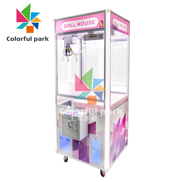 

colorful park mini win claw machine arcade game card system coin games machines