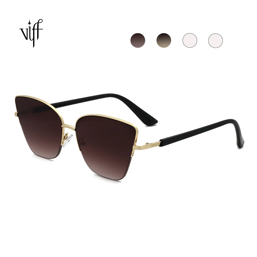 

VIFF Cateye Sunglasses HM19662 Big Frame Gradient Lens Sun Glasses Vintage Oversize 2021 Sunglasses for Women, Multi