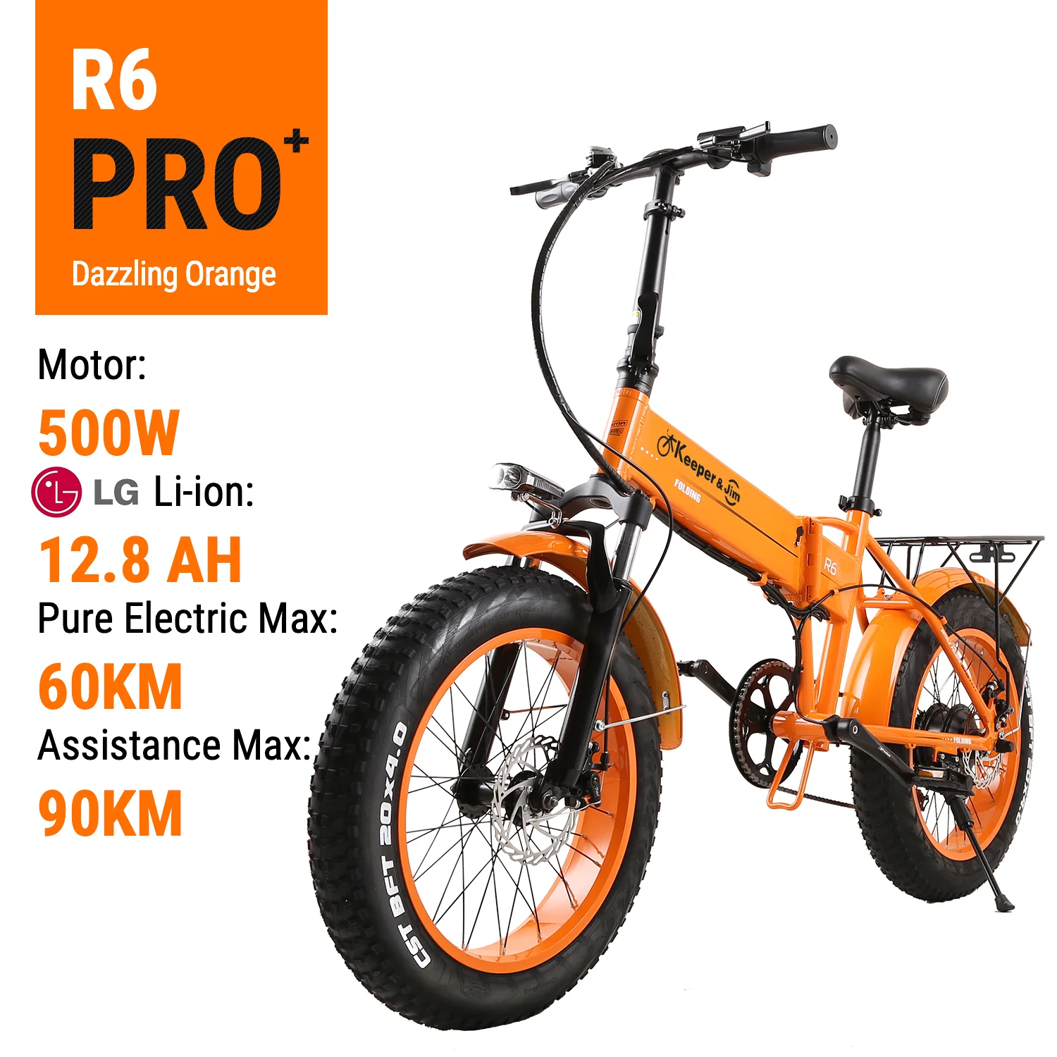 

2020high quality lithium battery fat electric bike bicycle 48v 500w 12.8AH electric bike sharing adult electr scooter, Orange and black