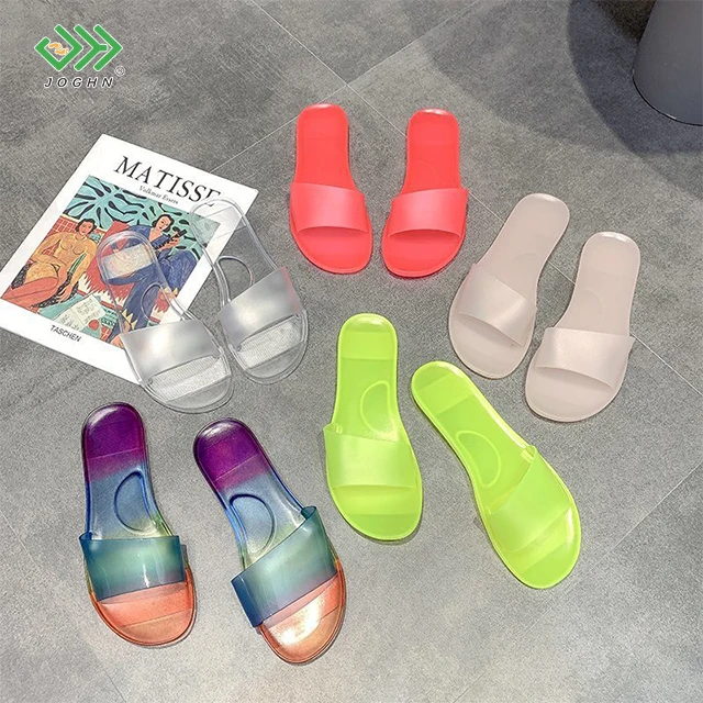 

2021 hot sales Slides Slippers Summer Beach Spring soft Pvc plastic Sandals woman slippers for women jelly sandals