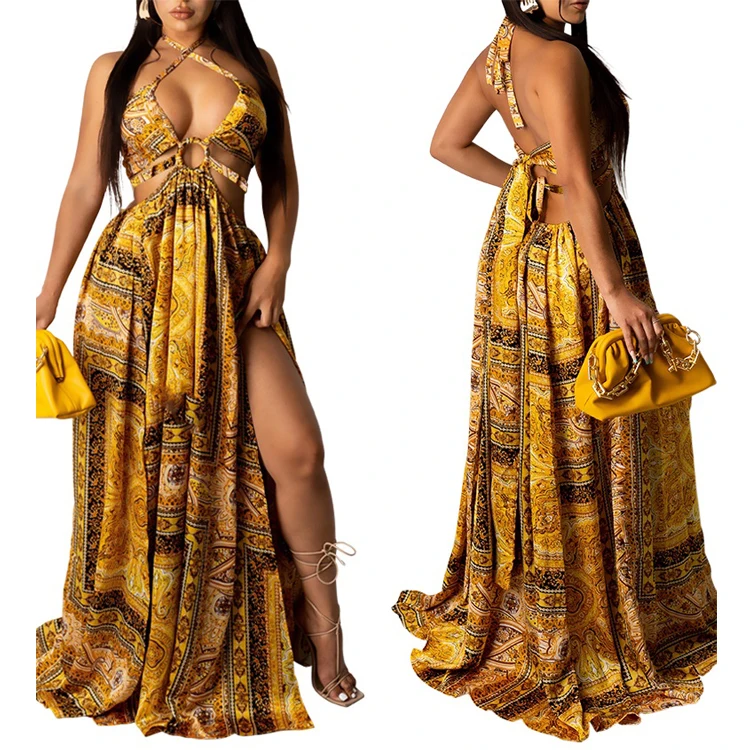 

Wholesale maxi dresses 2021 women v neck dress african dresses for women clothing