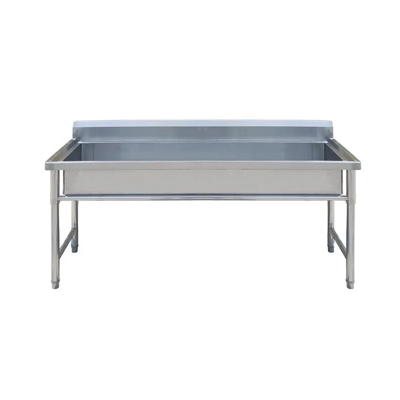 
Industrial Restaurant Commercial Stainless Steel Kitchen Sink With Backsplash 