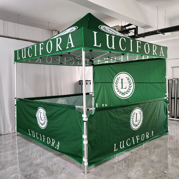 Sunshine Market Outdoor Red Black Food Vender Booth 10x10 ft Fruit Vegetable Drink Doughnut Pizza Hamburger Tent with logo