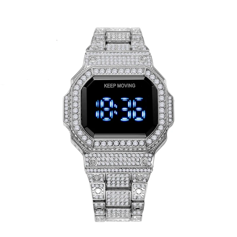 

Blues RTS 2021 Classic Luxury Square Black white gold yellow gold led wrist band watch