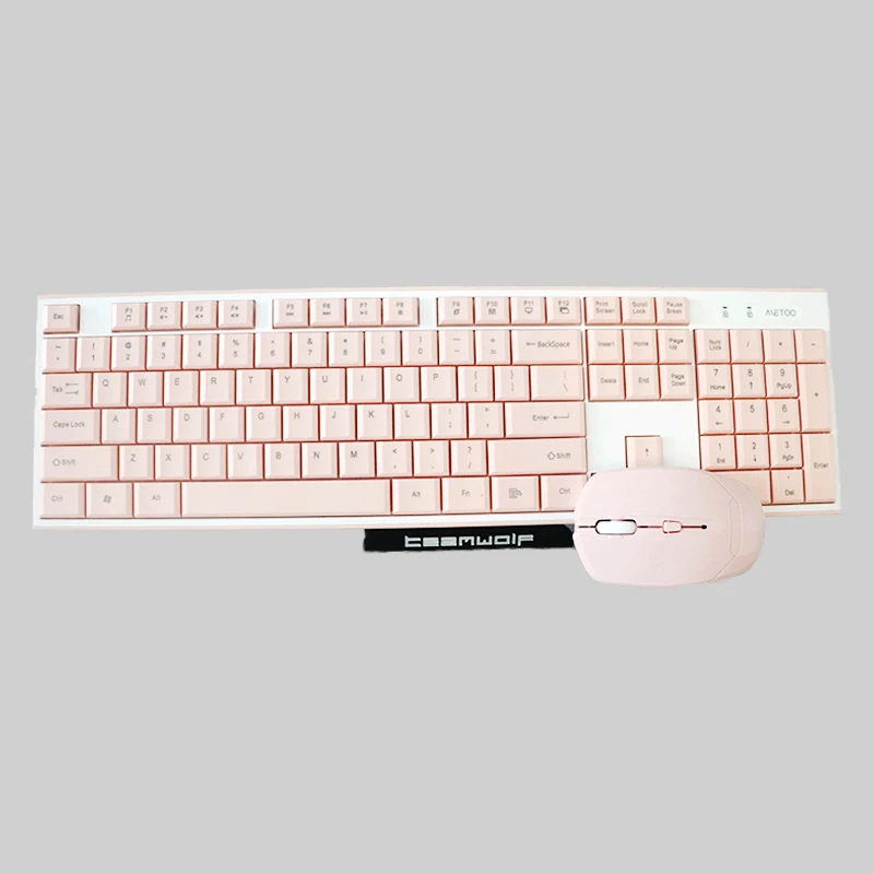 

Drop shipping high quality 2.4g wireless usb office computer Green/Pink keyboard and mouse set, Pink/green