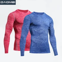 

New Workout Clothes Long Sleeve Tshirt Fitness Clothes For Men Compression Sportswear Quickly Dry Joggers T shirt Wholesale