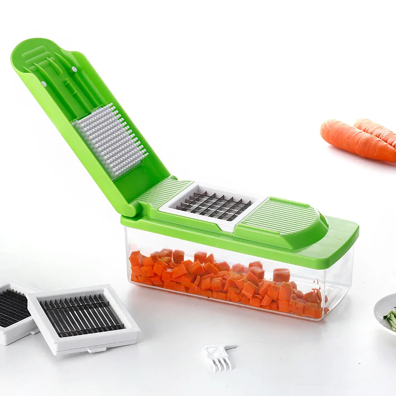 

Hot Selling Kitchen Accessories 8 in 1 Multifunctional Vegetable Cutter for Carrot Onion Fruits