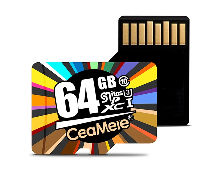 Ceamere Classic Colorful Pattern Mini Memory Micro SD Kort Class 10 Carte Memoire Card 2GB 4GB 8GB 16GB 32GB 64GB 256GB SD Kort