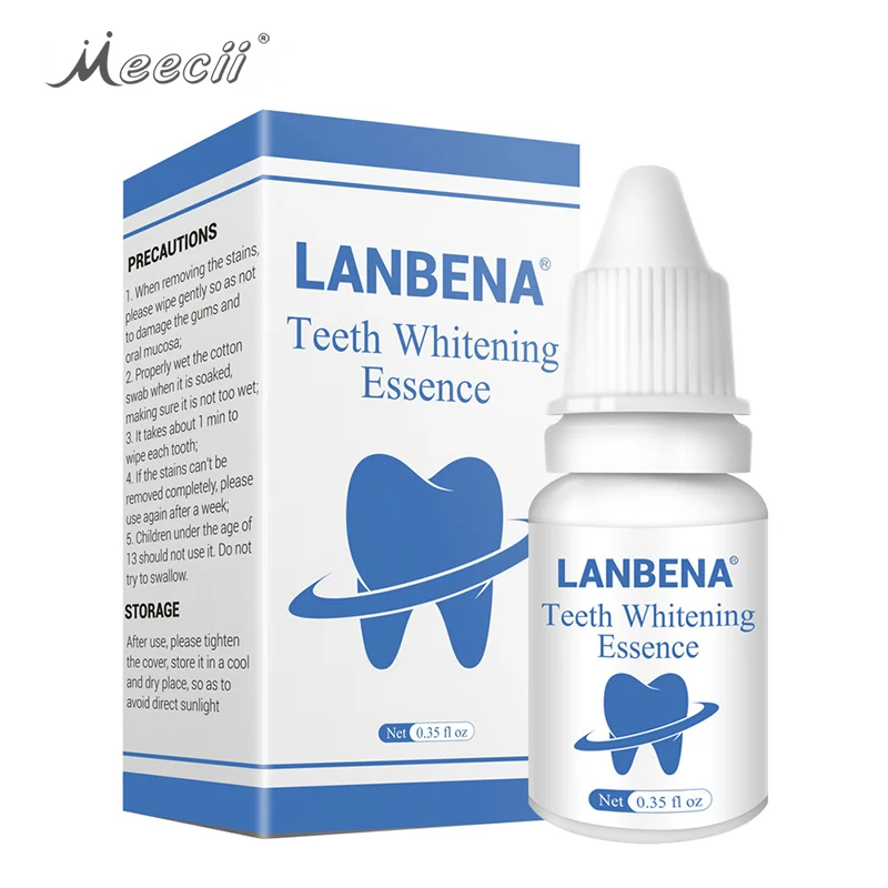 

LANBENA Plant Extract Gentle Formula Tooth Cleaning Serum Lotion Dental Stain Removal Powder Teeth Whitening Essence, White