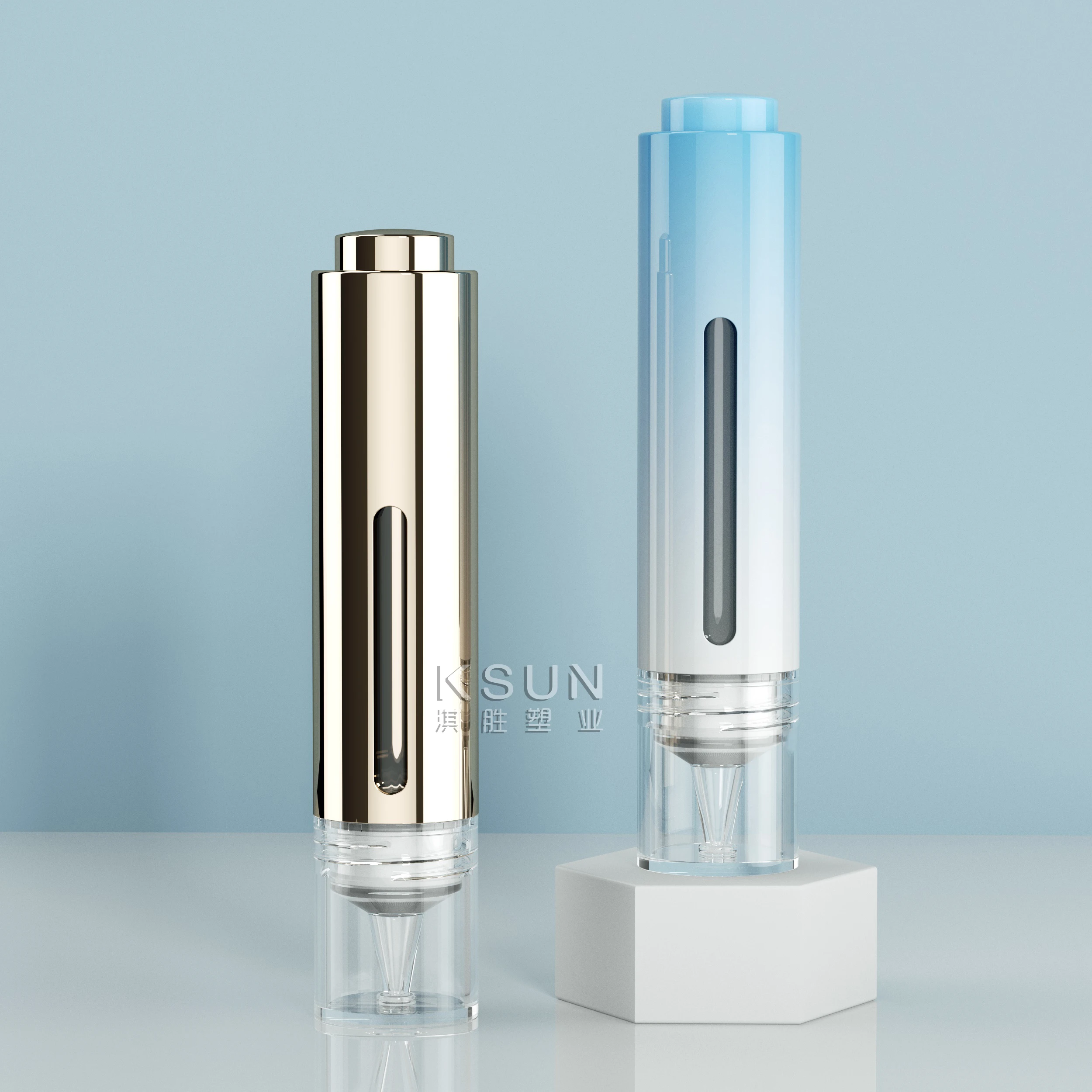 

KSUN Cosmetic Serum Packaging Ps 0.5Oz 15Ml Plastic Eye Cream Dropper Bottle Airless Pump Bottle Syringe Bottle