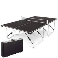 

Folding table tennis table with pulley