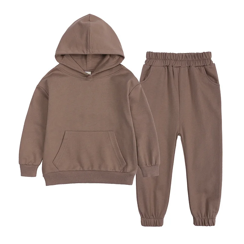 

TT155 Fleece Baby Boy Clothing Sports Long Sleeve Kids Hoodie Outfit Tracksuit Set