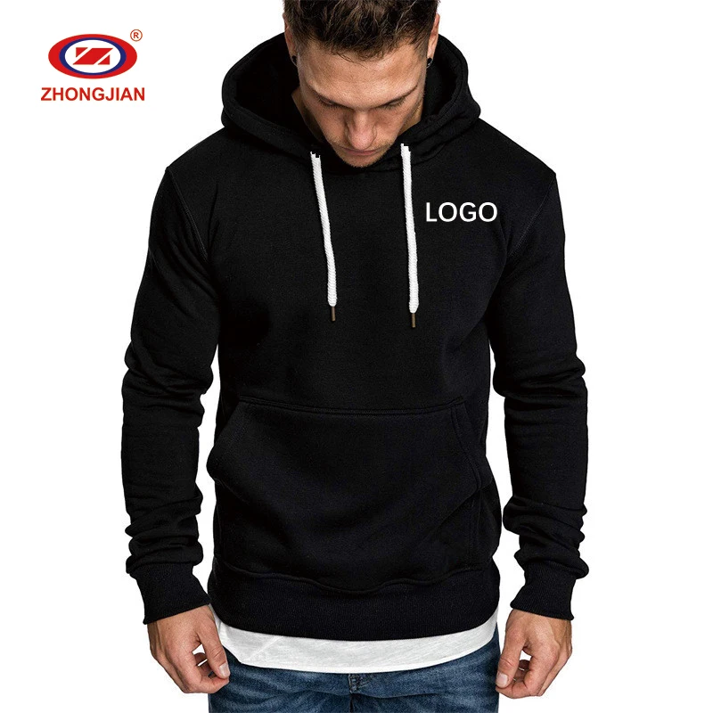 

Premium Quality Custom Logo Embroidery Grey Blank Hoodies Winter Sportswear Thick Pullover Hoodies Sweatshirts for Men Women