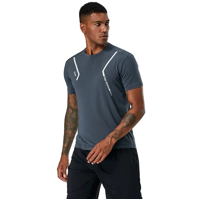 

Men's Tshirt Men Tee Tops Wholesale Custom Short Sleeve Breathable Sport Running Fitness