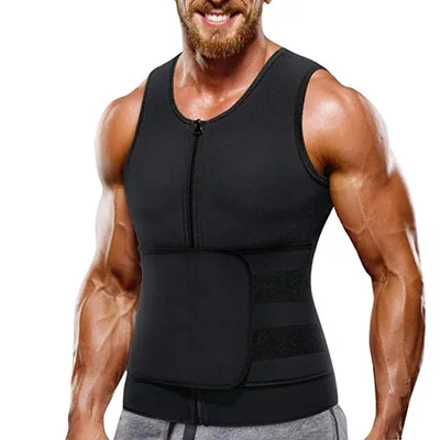 

Men Body Shaper Waist Trainer Vest Slimming Shirt Sauna Sweat Vest Compression Undershirt Workout Tank Tops Shapewear Fat Burner, Black,gray