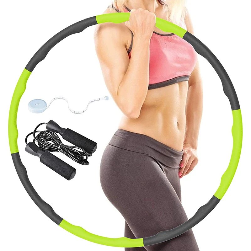 

wholesale Adjustable Detachable Fitness Hula Ring Circle Weighted Exercise Hoops For Adult And Kids 8 Section, Oem