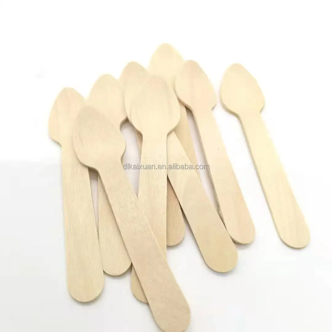 

Natural Birch Wooden ice cream spoon wooden mini spoon