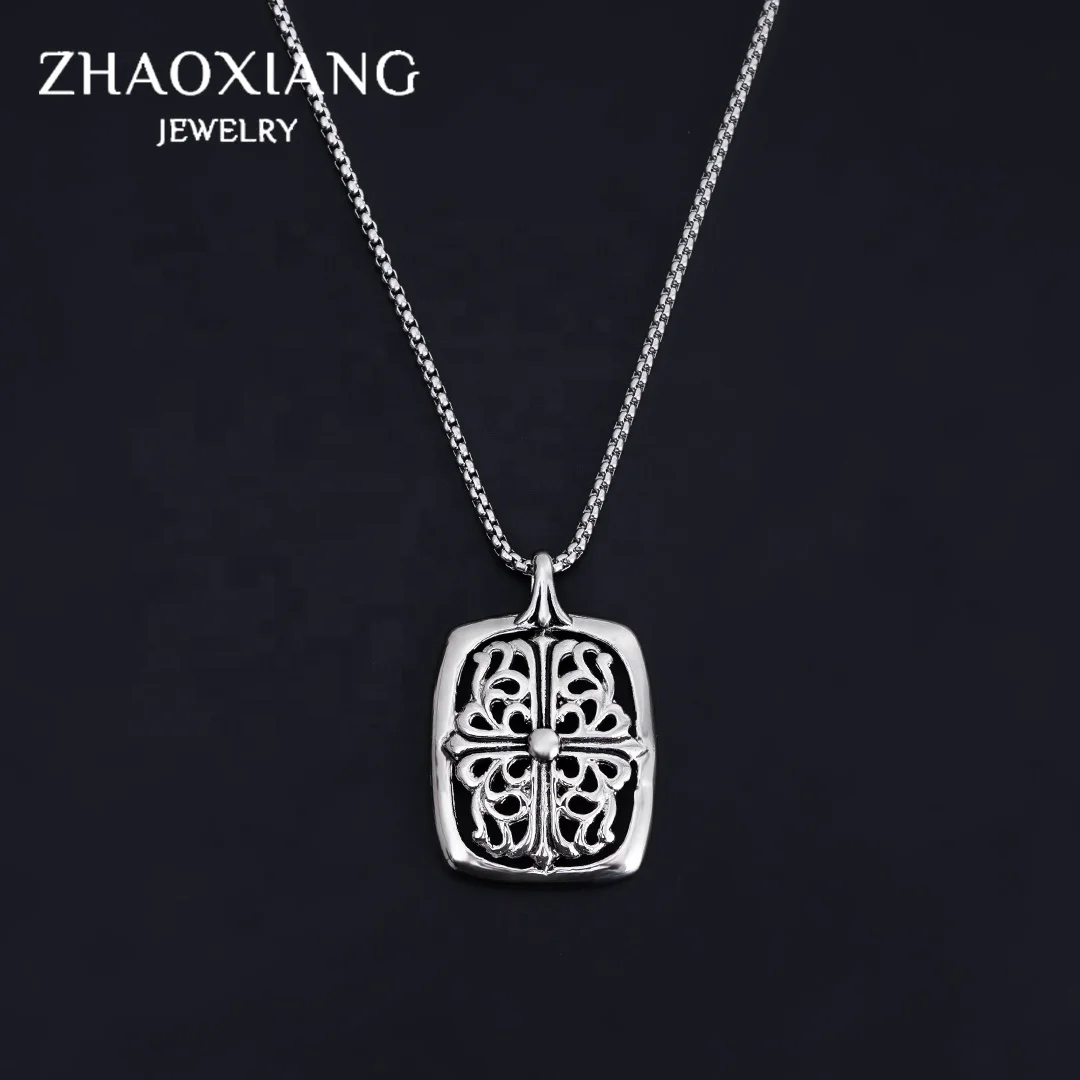 

Fashion Women's Jewelry Wholesale Titanium Plated Stainless Steel Geometric Square Rectangle Pendant Necklaces