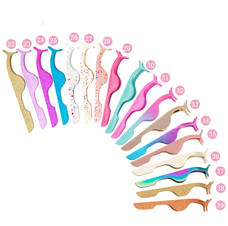 

High Quality Tweezer Stainless Steel Eyelash Tweezers Laah Tweezers Customize Your Own Brand Eyelash Applicator, As your requirement