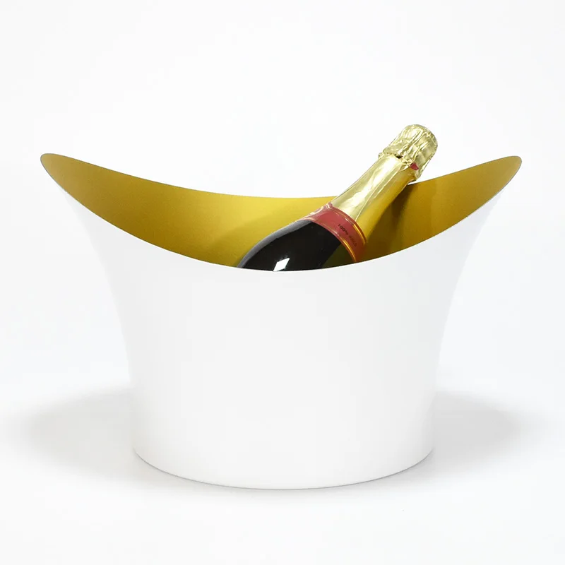 

Hotel Accessory U type Metal Stainless Steel Wine Champagne Bucket 5L Cooler Ice Bucket for custome logo, Silvery+gold+white gold+black gold