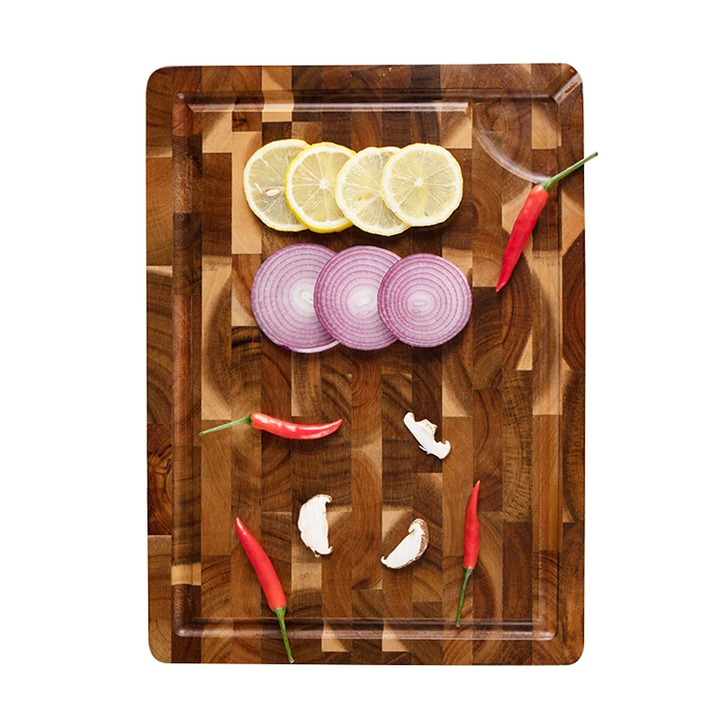 

Amazon Hot Sale Custom Organic Butcher Square Kitchen Natural Cooking Boards Acacia Wood End Grain Chopping Wooden Cutting Board