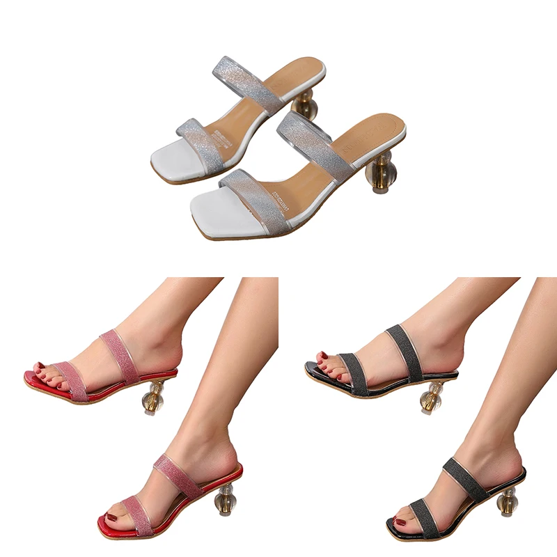 

Hot Sale Summer Glitter Slides Womans Beach Slippers Shoes Diamond Sandals for Women and Ladies