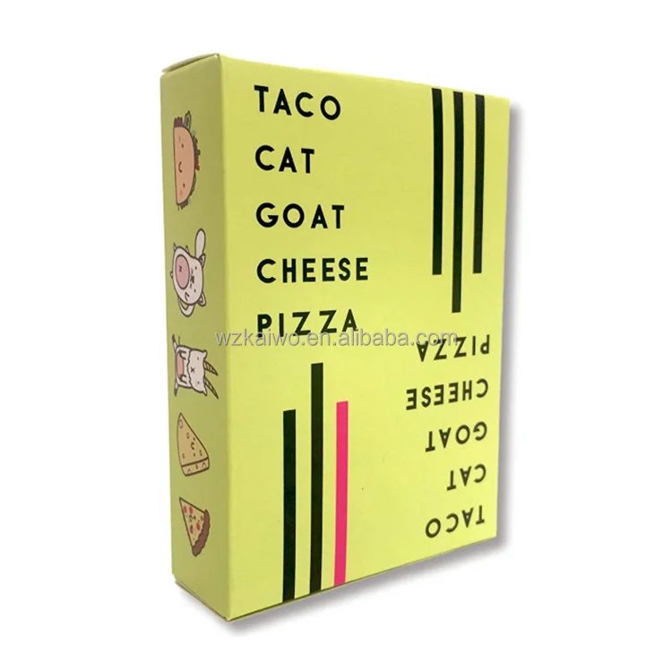 

For party factory price Pizza game card Taco Cats Goat Cheese Pizza board game, 4c