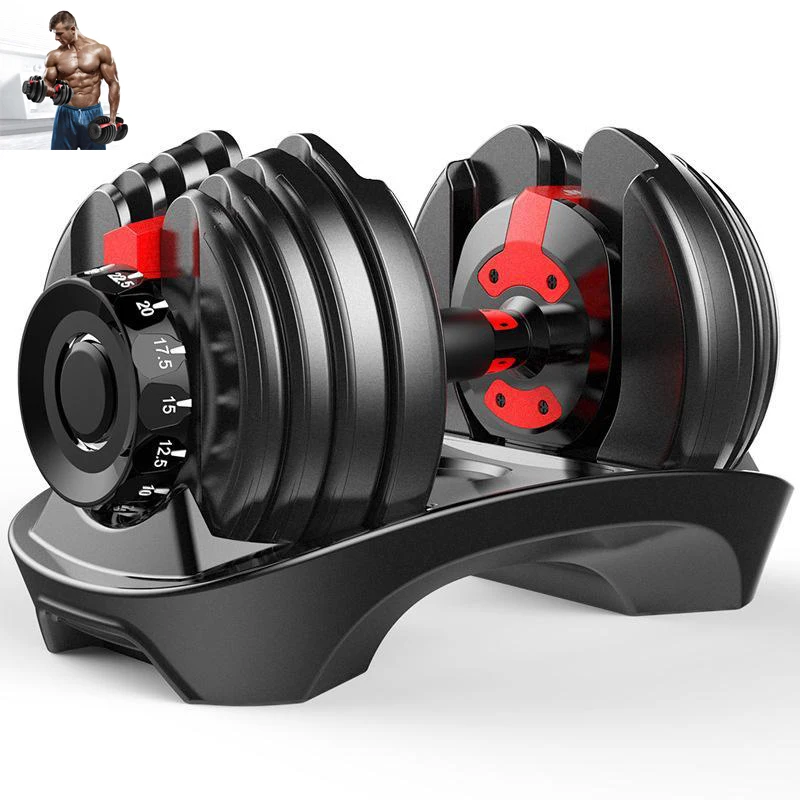 

16kg 35LB Rubber Adjustable Dumbbell Set 552, Custom color