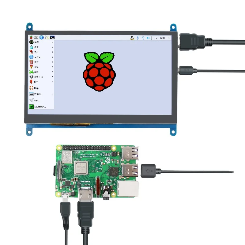 

Raspberry Pi 7 Inch IPS 1024*600 LCD Capacitive Touch Screen Display Monitor Support Raspberry Pi 3/4 Model B